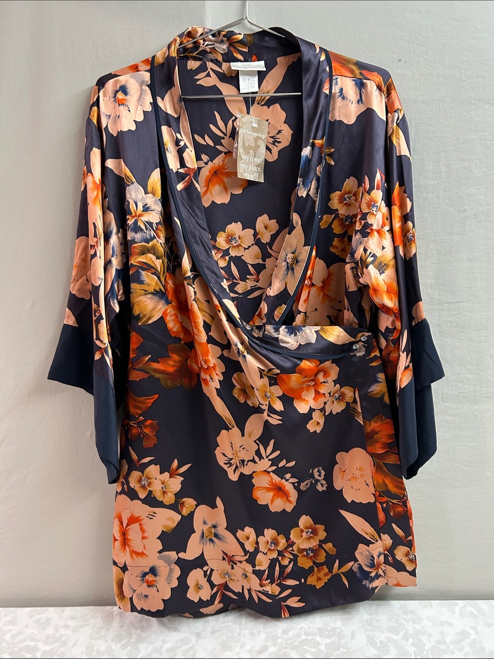 Soft Surroundings Silk Robe Small